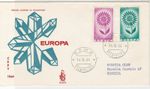 Italy 1964 Europa CEPT Crystals  Roma Cancel FDC Flower Stamps Cover ref 22428