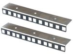 PAIR OF 4U ZINC PLATED RACK MOUNT STRIPS  CLEAR PASSIVATE FINISH  19" profile