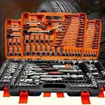 53/108/216PCS Socket Set Kit Mechanics Ratchet Wrench Car Repair Tool with Case