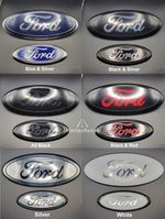 Ford Fiesta Mk7 Front Badge and Rear Badge Set Emblems All Black Red Blue Silver