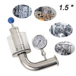 1.5" Tri-Clamp Pressure Relief Safety Valve 0.2~2.2 Bar fits Beer Fermenter,etc