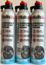 3x Holts Tyre Weld And Emergency Puncture Repair MEDIUM 400ml