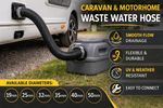 Caravan Motorhome Waste Water Hose Flexible Corrugated PVC Suction Hose