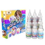 Tie Dye Kit Set of 9 Colours Ink Tie-Dye Kits for Dyeing Fabric Clothes 90pc Set