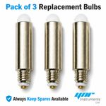 Mini Otoscope Bulbs Set of 3 Replacement Lamps Fibre Optic Pocket Diagnostic
