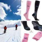 2 pairs Laulax women ski socks profession merino thermal lightweight size uk 4-7