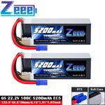 2x Zeee 22.2V 6S LiPo Battery 5200mAh EC5 100C for RC Drone RC Car Boat Airplane