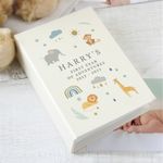 Personalised Safari Animals 6x4 Photo Album with Sleeves I Custom Baby Gift