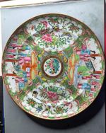 Chinese  Porcelain Famille Rose Plate Tongzhi period Rose Canton 19thC