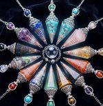 Natural Crystal Pendulum Pendant Stone Charm for DIY Jewelry Making Necklace