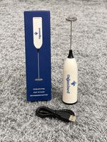 Organised Handheld Milk Frother - Rechargeable USB-C -Electric Whisk - Stainless