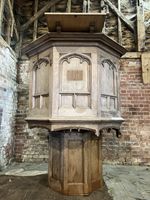 Impressive Reclaimed Oak Or Pitch Pine Gothic Church Pulpit