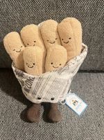 UK Jellycat "We are Cosy Chips" London Christmas Plush Doll Tags + Dust Bag