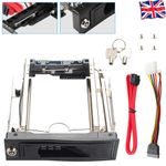 5.25'' Inch PC Drive Bay 3.5'' SATA lll HDD Hard Drive Internal Caddy Case UK