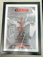 Oasis Setlist Print - Foiled - A4 - UNFRAMED - Choose Venue - Choose Colour