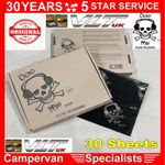 SOUND DEADENING DEAD MAT Black PROOFING VAN CAR BUTYL METAL FOIL AUDIO PANEL 30.