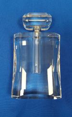 Elegant Crystal Glass Perfume Bottle with Faceted Stopper - Z#1011