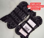Black CurlSilk Quad TIGHT CURLS 4 Sections- Heatless Curlers for Short-long Hair