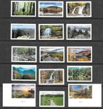 Scott #5960p IMPERFORATE (NO DIE-CUTS) Appalachian Trail, 15 Singles MNH