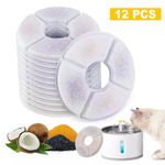12 Pcs Pet Dog Cat Water Fountain Filters for Flower Replacement Filter