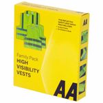 AA Hi Vis Family Pack Yellow High Viz Visibility Waistcoat Safety Vest Jacket  