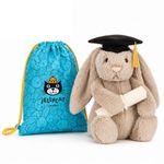 Jellycat Bashful Bunny Graduation Outfit Brand New With Tags+Dust Bag
