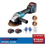 Cordless Angle Grinder For Makita with Disc Cutting Machine 21V 125mm Brand New
