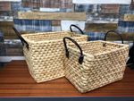 Pair Of Storage Baskets Crafted From Palm Leaves~Measurements On Photos