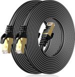 30M Cat 8 Ethernet Cable Nylon Braided High Speed Heavy Duty Network LAN Patch