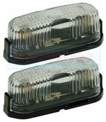 2x JOKON PL96 WHITE CLEAR FRONT MARKER LAMPS LIGHTS CARAVAN MOTORHOME CAMPER VAN