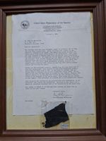 Abraham Lincoln Swatch of Wallpaper From Lincoln's Death Room in the Petersen 