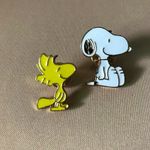 2Pcs/set Pin Backpack Lapel Snoopy and Woodstock Hat Brooch Enamel Brooch Gifts