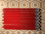 Personalised Red HB pencils pack of 100