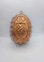 Vintage Lagus Portugal Tin Copper Jelly Aspic Mold Pineapple