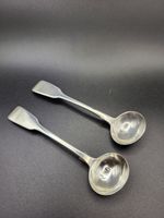 Pair of Georgian 1787 Sterling Silver Mustard Spoons  London  Hallmarked – 23.7g