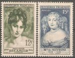 France - 1950 Portraits Sg1103/4 MNH