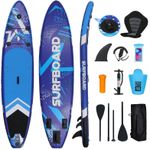 Large 11FT Stand Up Paddle Board Inflatable SUP Surfboard Kayak Seat Pump Paddle