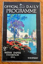 Official Daily Programme British Empire Exhibition 1925 Thursday 2d