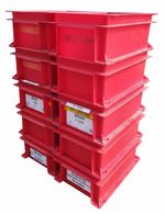 Pack of 10 Used 5L Euro Stacking Plastic Storage Boxes 300x200x120mm Heavy Duty