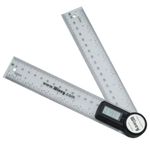 Wixey Digital Angle Rule Protractor 200mm/ 8" Gauge with Clear Plastic Rule WR4