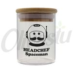 Headchef Spaceman Herb Storage Glass Jar Container Airtight Lid Small Large