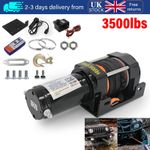 Electric Winch 12v 3500lb Synthetic Rope Wireless Trailer ATV Boat
