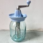 SOVIET HAND MIXER / VINTAGE GLASS CONTAINER / Kitchen Appliance 1950s 60s VG+
