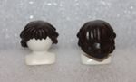 Playmobil Hair 2 Wigs "Dark Brown Fringe" Viking Pirate Man