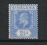 St Helena 1908-11 2½d Blue SG 64 Mint. (R5540)