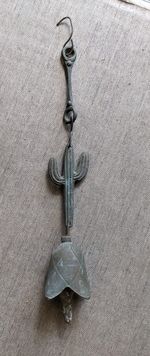 Vintage Paolo Soleri Cast Bronze Bell Wind Chime Saguaro Cactus Bell Joe Ursutz