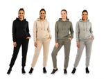 Womens Tracksuit Set Ladies Hoodie Sweatshirt Joggers Plain Fleece Loungewear