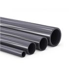 PVC Round Tube Pipe 100mm-500mm Various Sizes OD 10mm-75mm Grey Durable Plastic