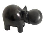 Stylised Black Hippo Original Kenya Handmade for Besmo Ornament Africa