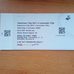 Ticket : 2025/2026 4/10/2025 Championship Swansea City v  Leicester City